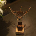 Flying Manta Ray Handcrafted Solid Wood Kinetic Desk Sculpture